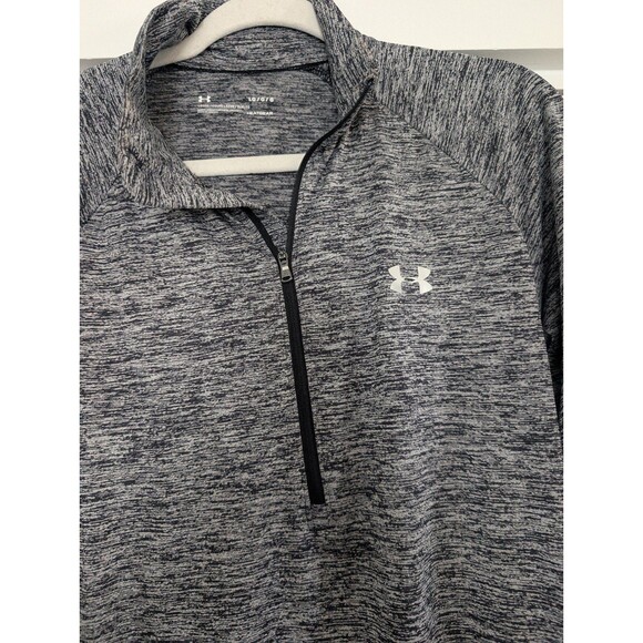 Under Armour Gray Quarter Zip Pullover Jacket size L - Picture 3 of 3